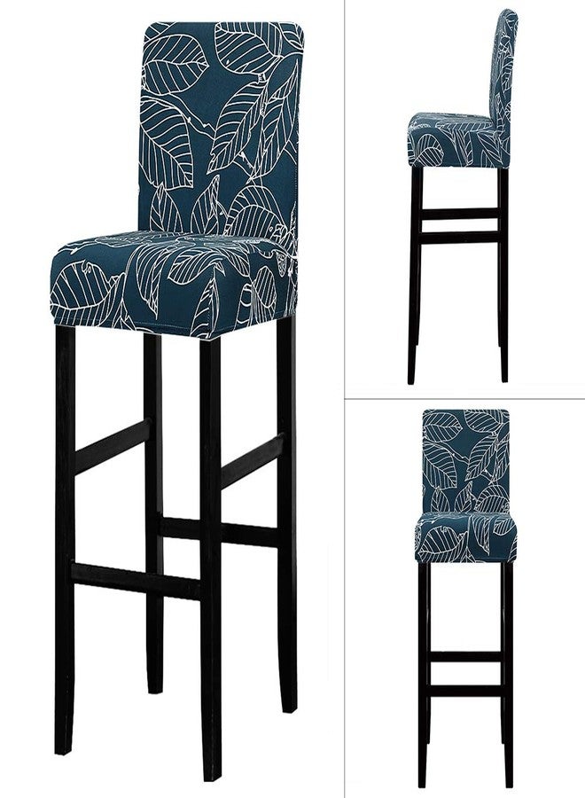 Lellen مجموعة أغطية كراسي بار ليلين (4 قطع) - أغطية مقاعد بار منقوشة، أغطية كراسي بار قابلة للتمدد، أغطية كراسي بار قابلة للإزالة، أغطية كراسي بار للمطبخ وغرفة الطعام والجزيرة - Image 2